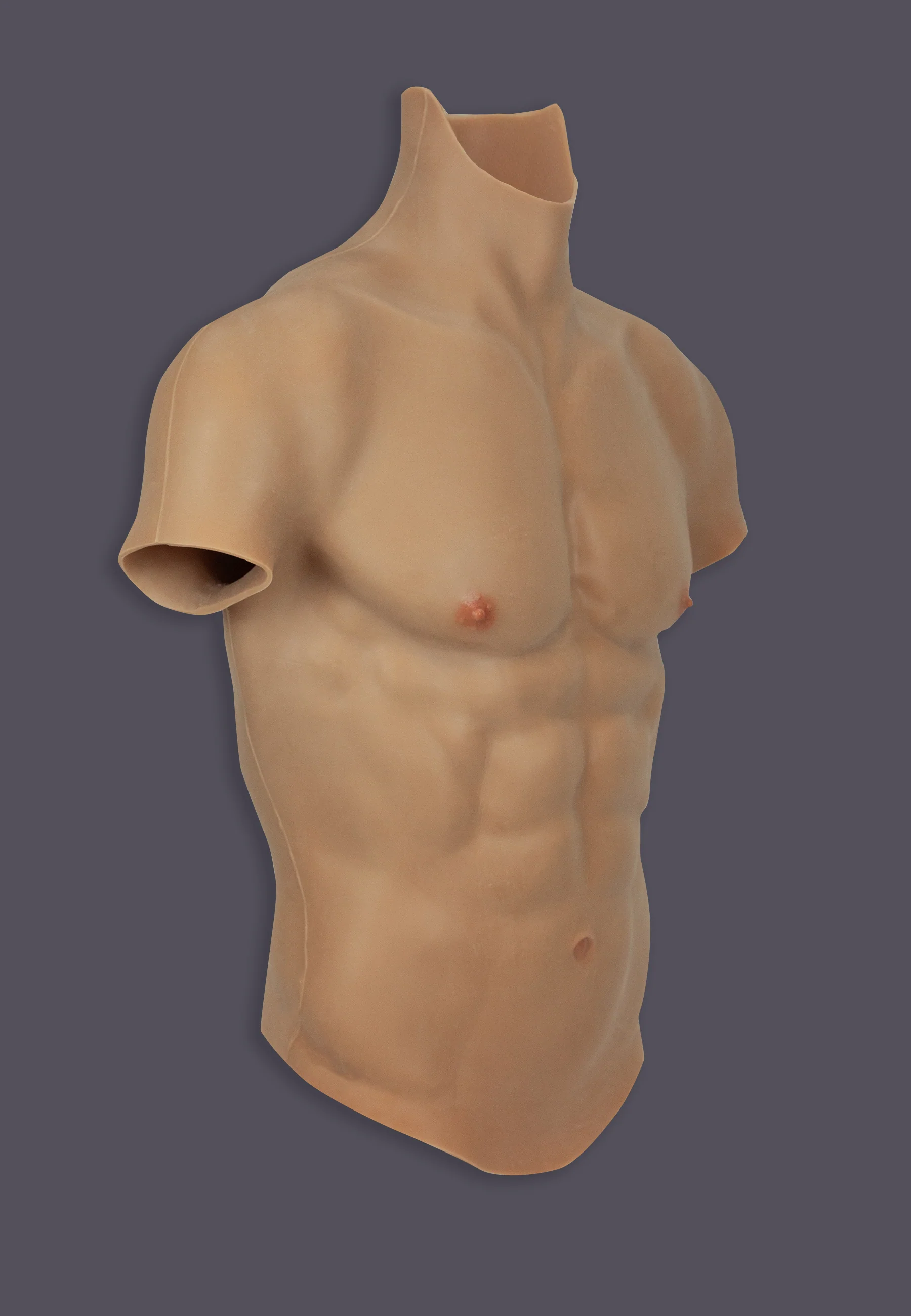 Silicone Torso Pecs and Abs caramel