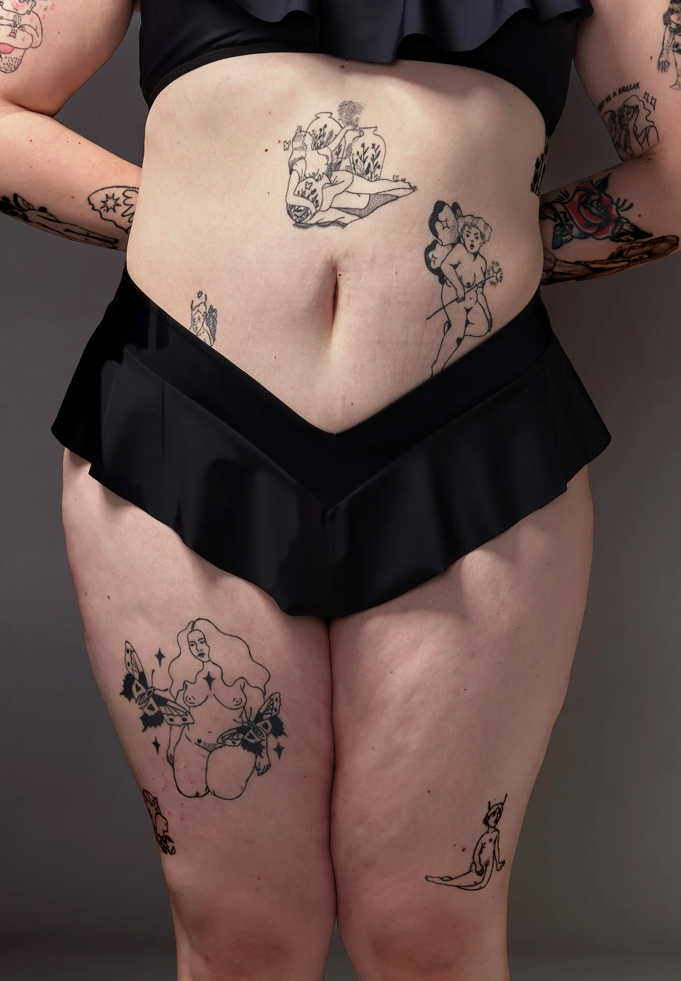 Tucking Bikini Brief Ruffle black - Image 5
